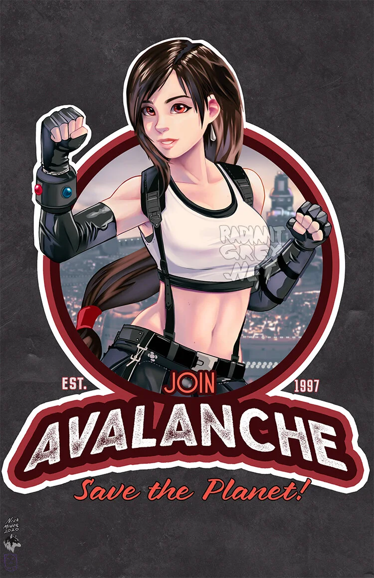Tifa - Final Fantasy 7 Remake Poster Print Wall Art Decor Fanart